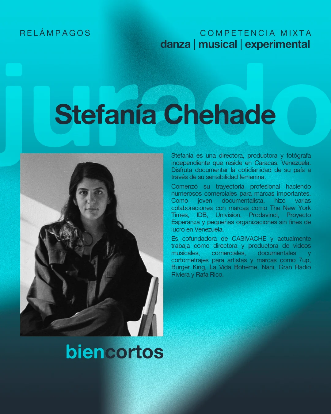 Stefania Chehade — Jurado Relámpagos